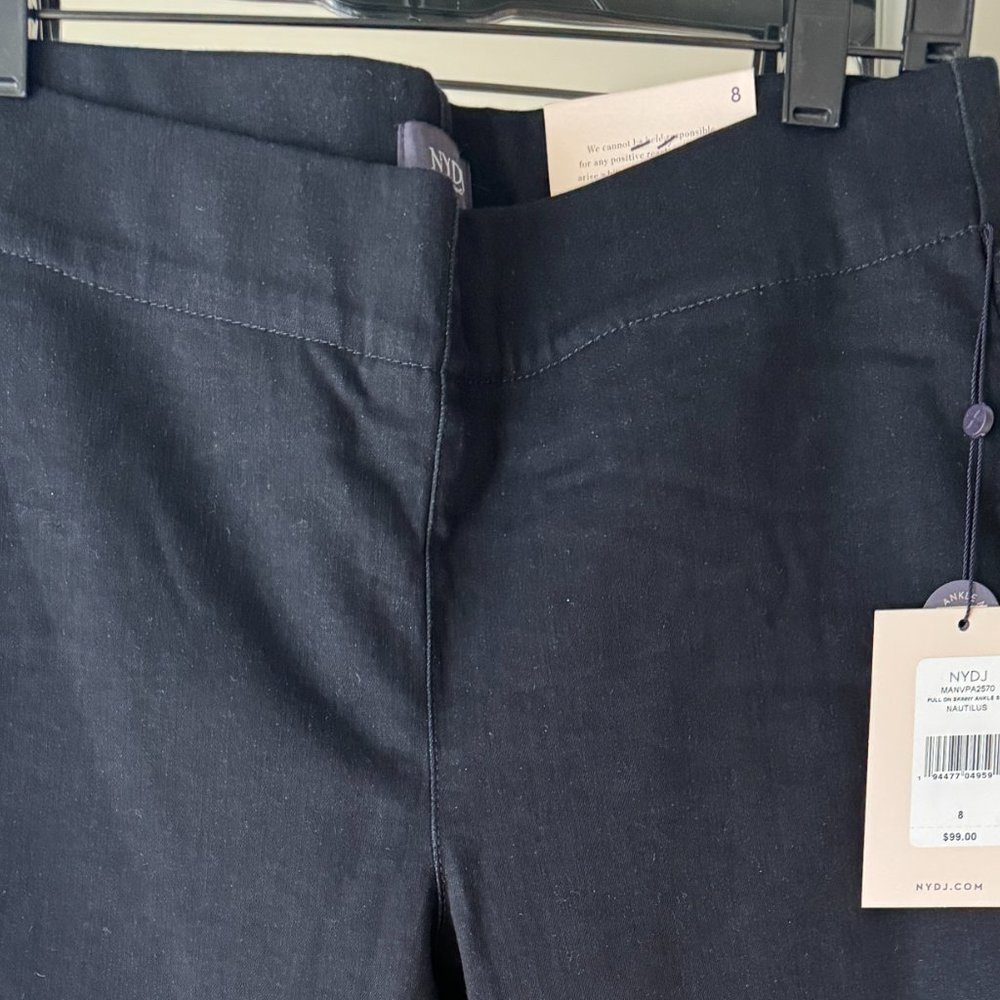 NYDJ Dark Navy Pull-On Dark Rinse Jeans Women's Size 8 Pants